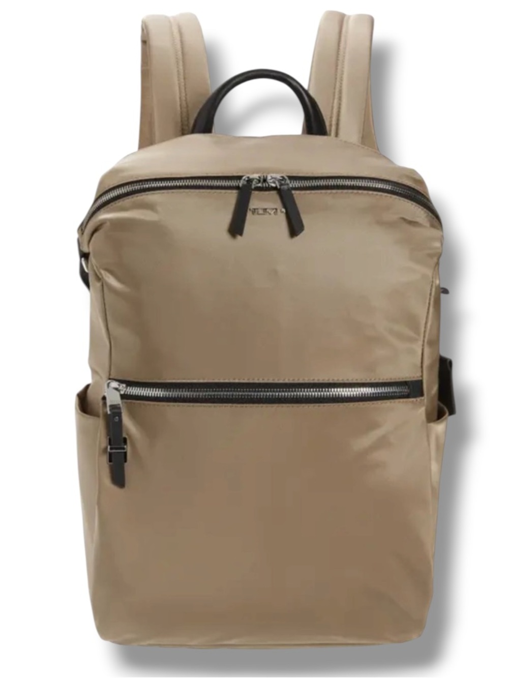 Tumi Voyageur Paige 15” Nylon & Leather Backpack Khaki Bag NWOT
